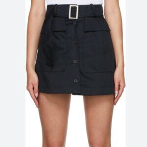 REESE COOPER buttoned cotton skirt with belt